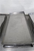 (10) 16 1/2 x 36" Stainless Steel Batch Candy Tray