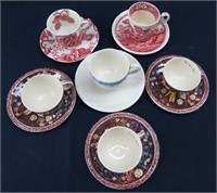 Set of Vernon Kilns Tea Cups, Johnson Bro...