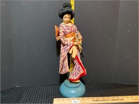 Vintage Sankyoseiki Geisha Girl Music Box 19"