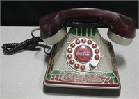 Coca-Cola Stained Glass Look Phone - No Power Cord