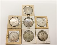 7 One Peso Pilipinas coins 1907-1909