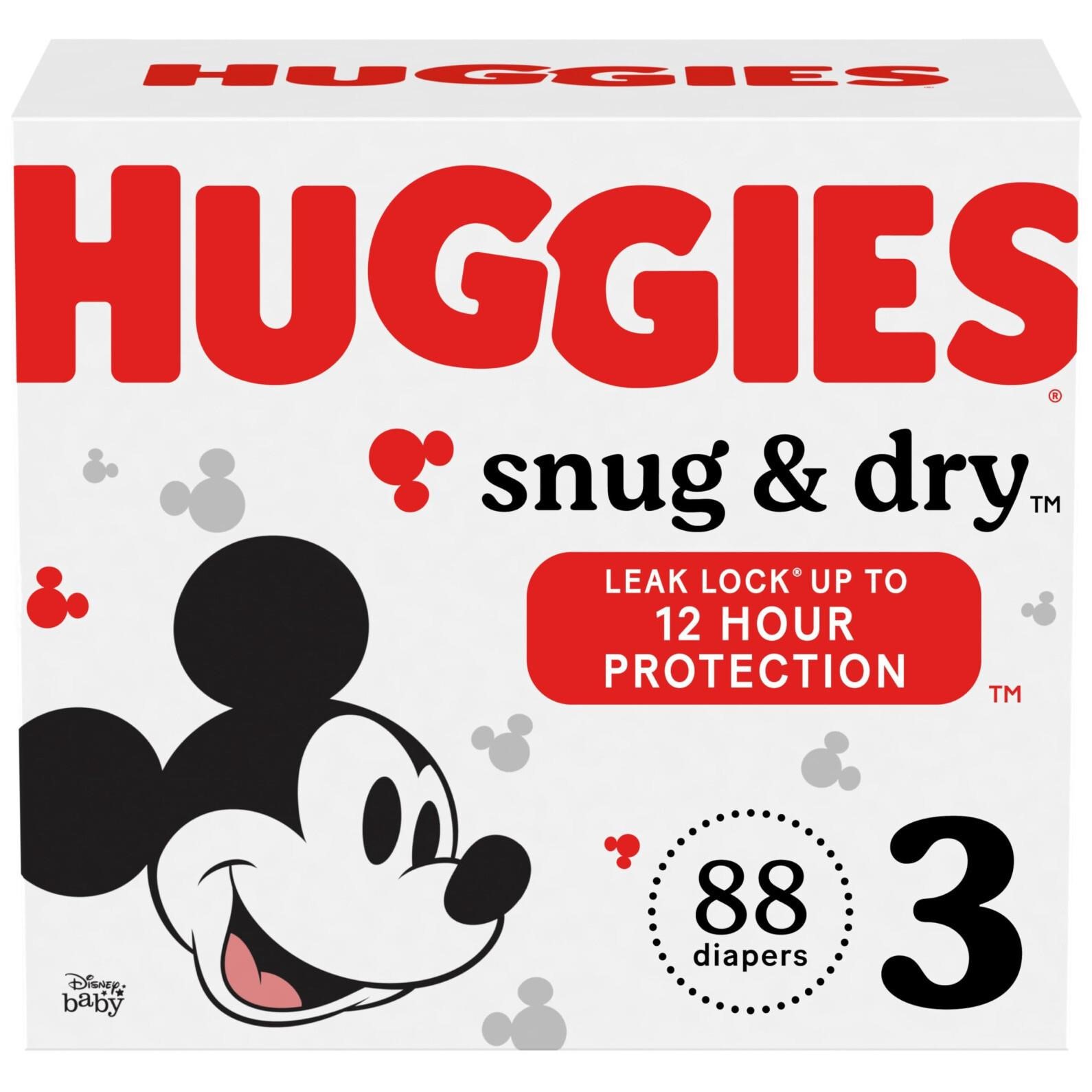 Huggies Size 3 Diapers, Snug & Dry Baby Diapers, S