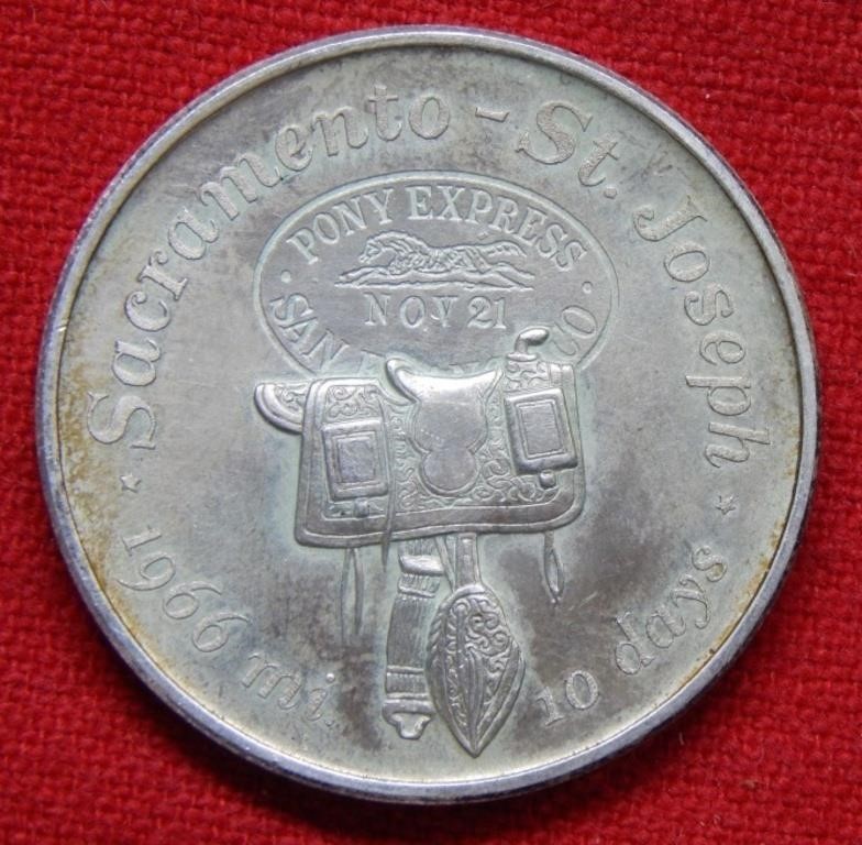 1966 Pony Express Sterling Silver Commemorative