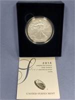2014 W Silver eagle in original mint box