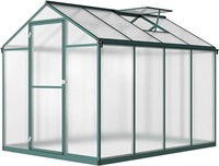 6x8 FT Greenhouse for Outdoors, Polycarbonate