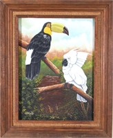CABALLERO PARROT PAINTING OIL ON CANVAS