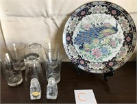 703 - BEAUTIFUL PEACOCK COLLECTORS PLATES & MORE