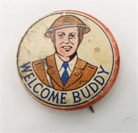 WWII Welcome Buddy Doughboy Pin