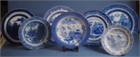 Seven various Spode chinoiserie pattern plates