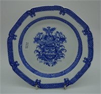 Spode blue & white armorial side plate