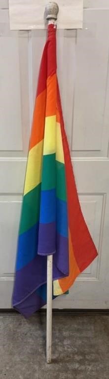 Rainbow Flag & Flag Pole