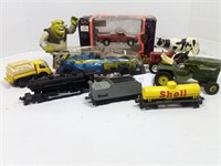 Shell train cars and various other toys