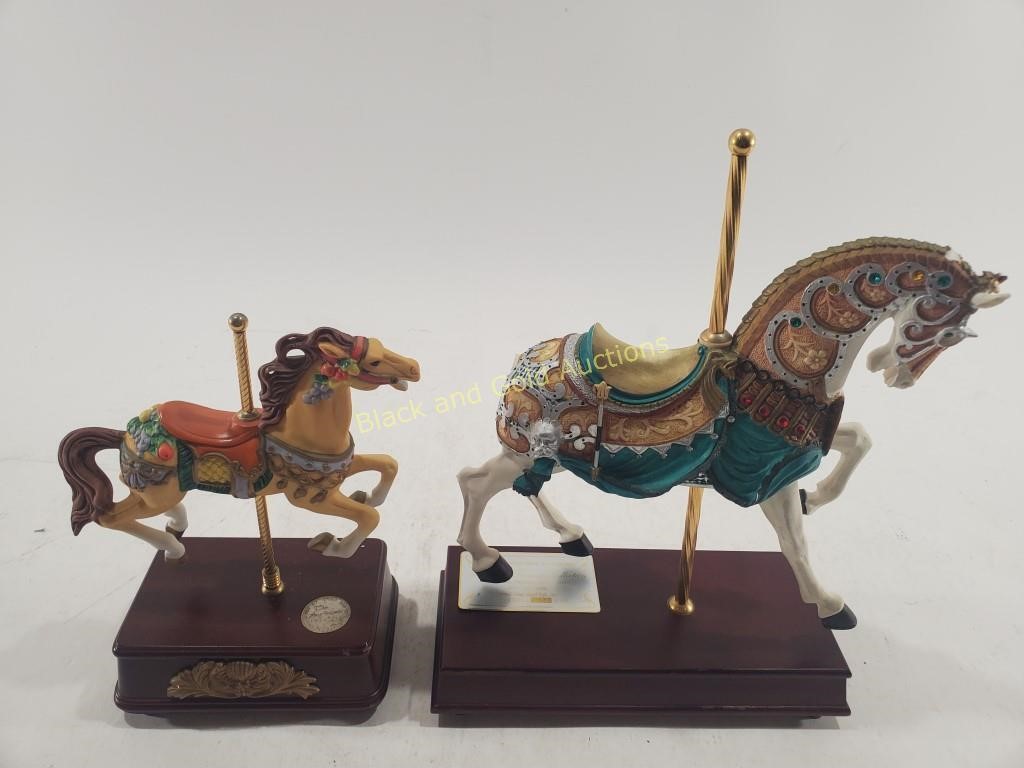 (2] MCM Collectors Carousel Horses