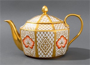 Caverswall Porcelain "Romany White" Teapot