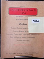 Tariff Book #78 1956 Western Union Telegraph Co.