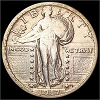 1917-S Ty 2 Standing Liberty Quarter NEARLY