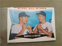 1960 Topps Rival All Stars Mickey Mantle Ken Boyer