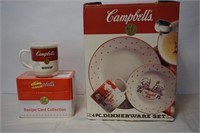 Campbells Dinnerware & Recipe Box