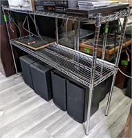 Chrome 2-Tier Wire Shelving. Shelves are