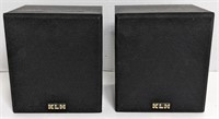 Pair KLH Speakers. 6-3/4"H x 6"L x 4-3/4"W