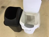 (2) Swing Top Lid Trash Cans