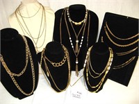 Gold Tone Necklace Lot
