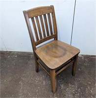 SOLID WOOD DINING CHAIR, 18" X 19" X 35"