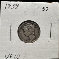 1939 MERCURY SILVER DIME