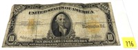 $10 gold certificate, series of 1922