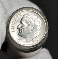 1964-P Roosevelt Silver Dime Roll