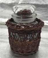 Glass Jar With Basket