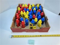 Large Lot of Crayon Sharpeners with Crayons