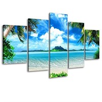 Beach Pictures Wall Art for Living Room, SZ 5