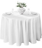 2Pk Round Tablecloth White Approx80”
