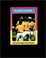 1975 Topps Mini #466 World Series EX to EX-MT+