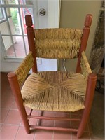 RED WOVEN BOTTOM, SIDES AND BACK CHAIR