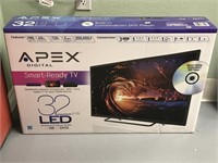 Apex smart ready tv 32" led, built in combo dvd pl