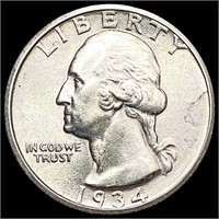 1934 Washington Silver Quarter UNCIRCULATED