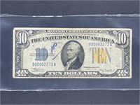 1934A $10 silver certificate