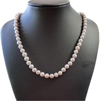 Genuine 24" Gray  Cultured Pearl Necklace