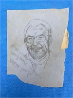 Ken Frank Self Portrait Pencil Sketch