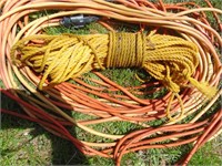 EXTENSION CORD - APPROX 50FT & ROPE