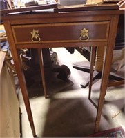 INLAID 1-DR GAME TABLE 29"