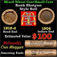 Lincoln Wheat Cent 1c Mixed Roll Orig Brandt McDon