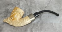 CARVED ELK MEERSCHAUM ESTATE PIPE