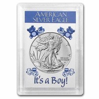 2024 1 Oz Silver Eagle It's A Boy! Design Card