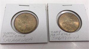 2000 P & 200 D Sacagawea Dollar Coins