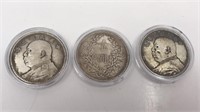 3 Chinese Yuan Shi Kai Coins