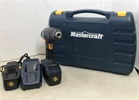 Mastercraft 18v Cordless Drill w/ 2 Batteries