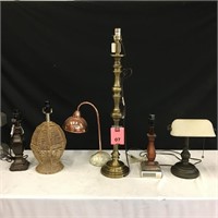 Lot of 6 Assorted Table Lamps